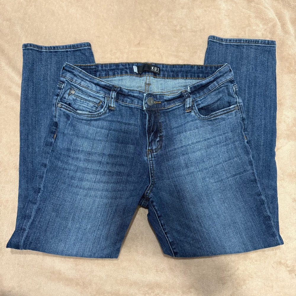 Kut from the Kloth Ankle Straight Leg Blue Jeans - Size 12